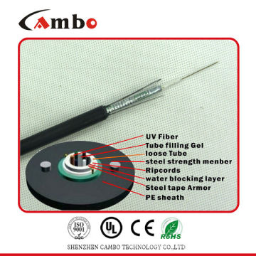 Buried/Duct/Aerial Application mettalic tape armoured multi pairs SM/MM optical fiber splicing jobs